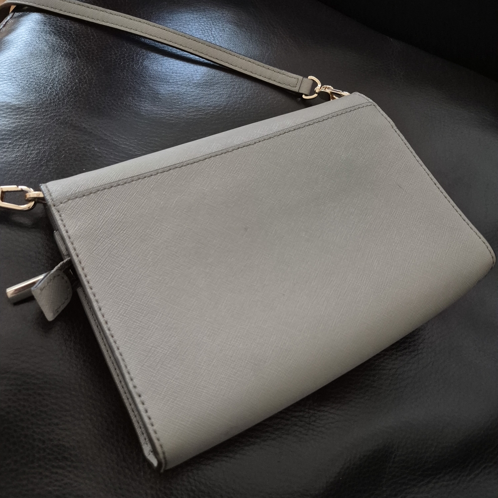 Tory Burch  Leather Taupe  Crossbody Bag - Picture 3 of 6